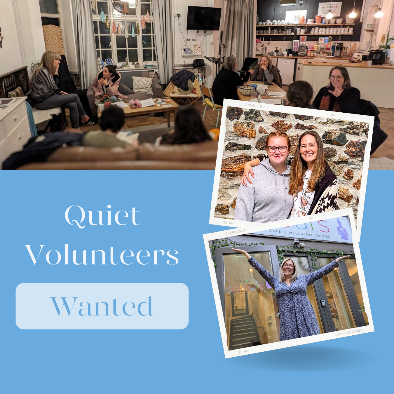 Quiet Volunteers Wanted graphic