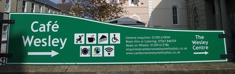 The Wesley Centre entrance sign.