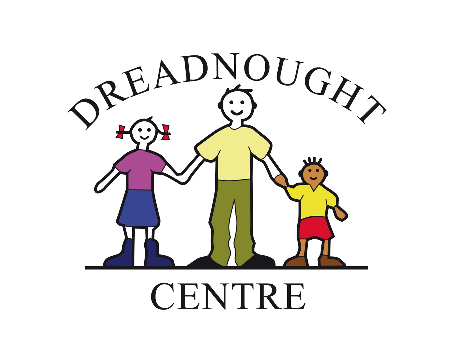 The Dreadnought Centre logo - three children
