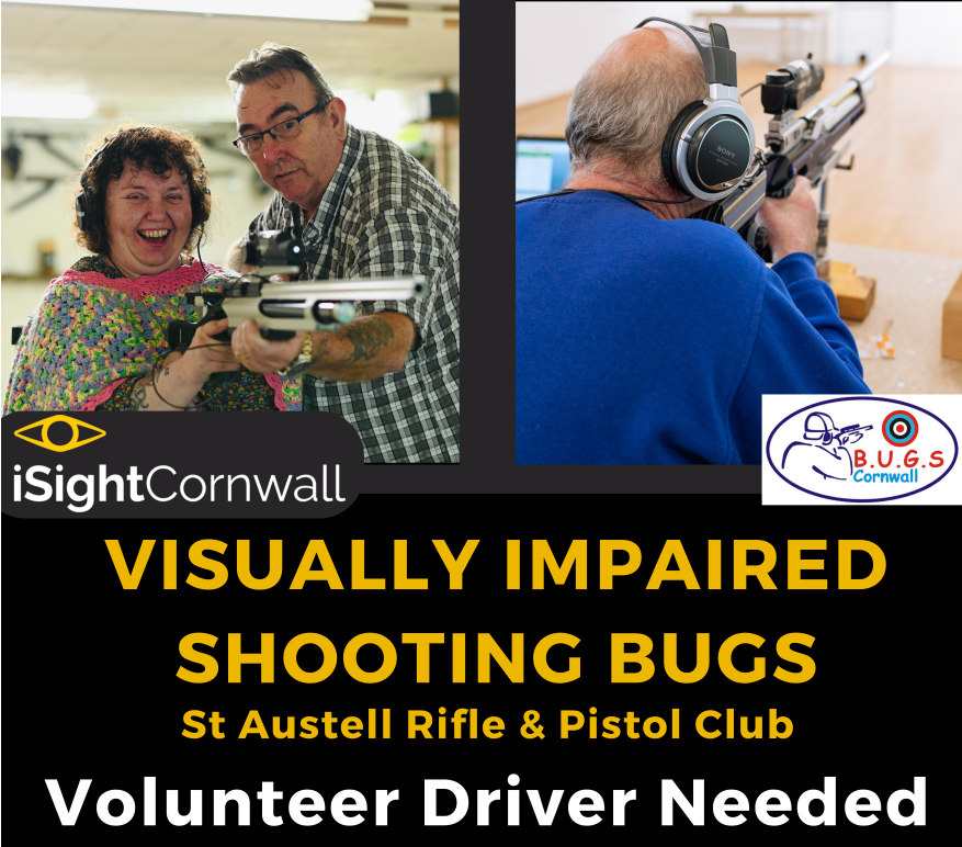Poster advertising the volunteer role including photographs of shooting