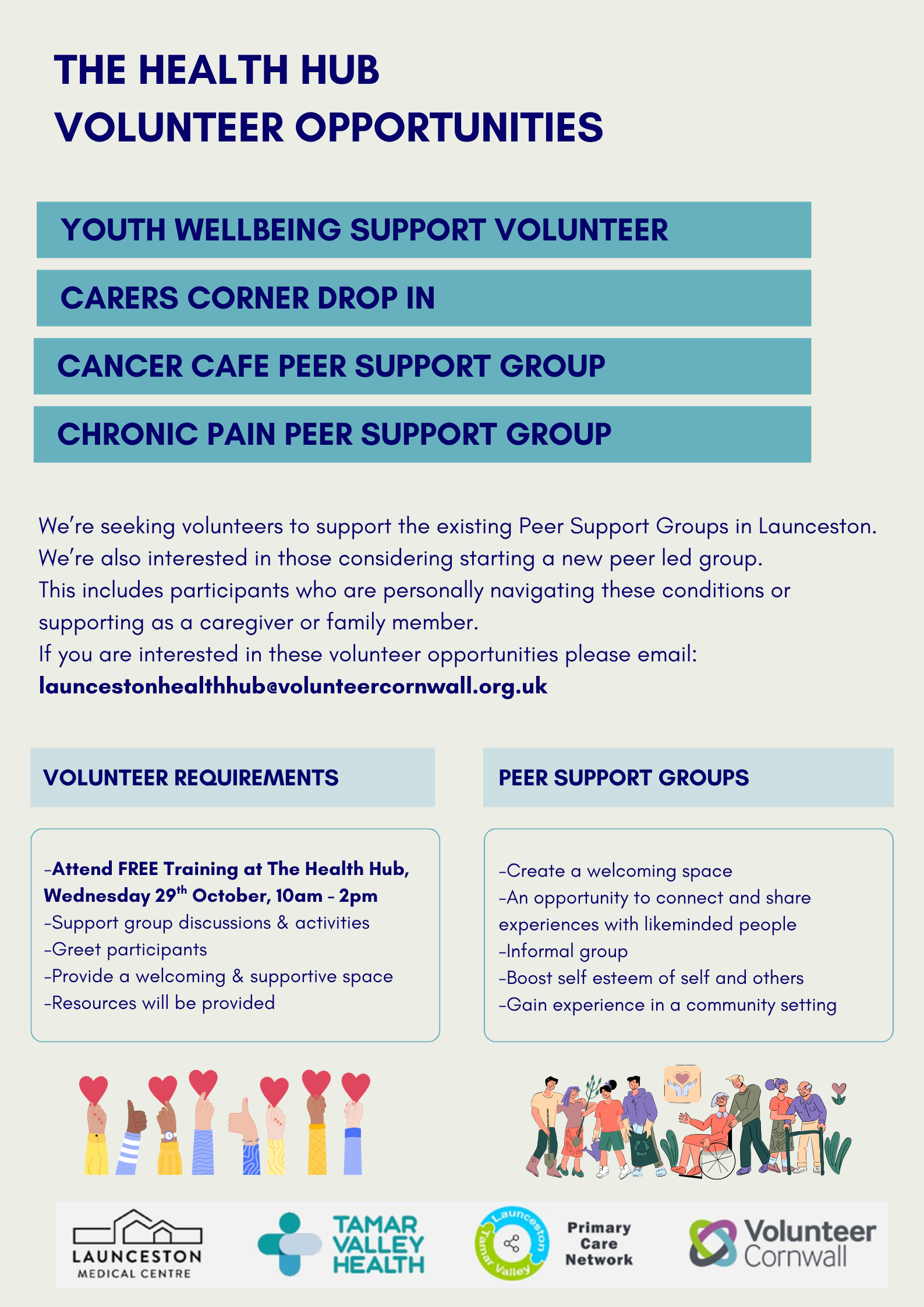 The Health Hub Volunteer Opportunities