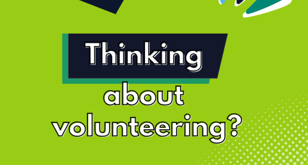 Thinking of volunteering graphic
