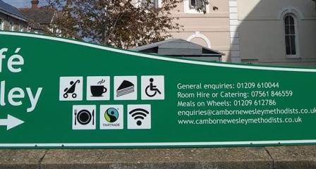 The Wesley Centre entrance sign.
