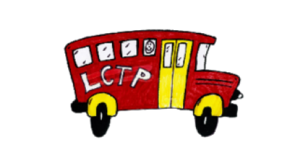 logo of red for little red bus in Launceston