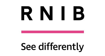 Royal National Institute of Blind People Logo Black Text With Pink