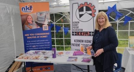 Image of information stand and a patient representative