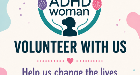 That ADHD Woman volunteer recruitment poster inviting experienced volunteers to help support women with ADHD.